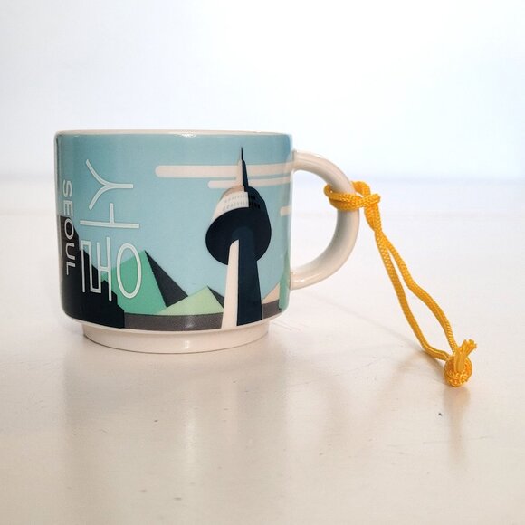 Starbucks Seoul South Korea Mini Coffee Mug Ornament - NEW - Picture 1 of 5